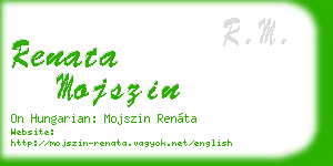 renata mojszin business card
